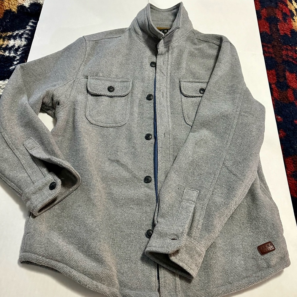 Jachs Men’s Gray Heavyweight Shirt Jacket | Size … - image 1